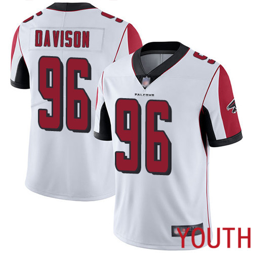 Atlanta Falcons Limited White Youth Tyeler Davison Road Jersey NFL Football #96 Vapor Untouchable->atlanta falcons->NFL Jersey